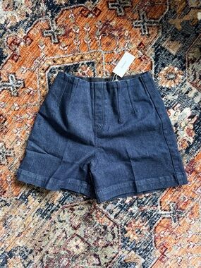 Spanx 5” Dark Blue Denim High-Waist Women’s Shorts